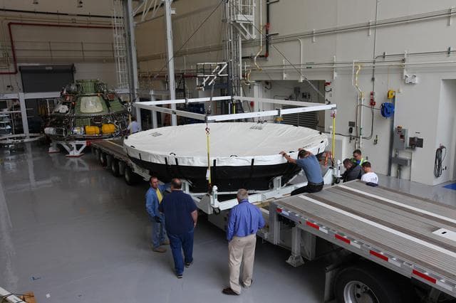 NASA image: Heat Shield packed for transport