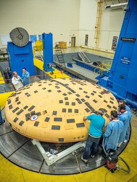 NASA image: Studying Orion's heat ahield
