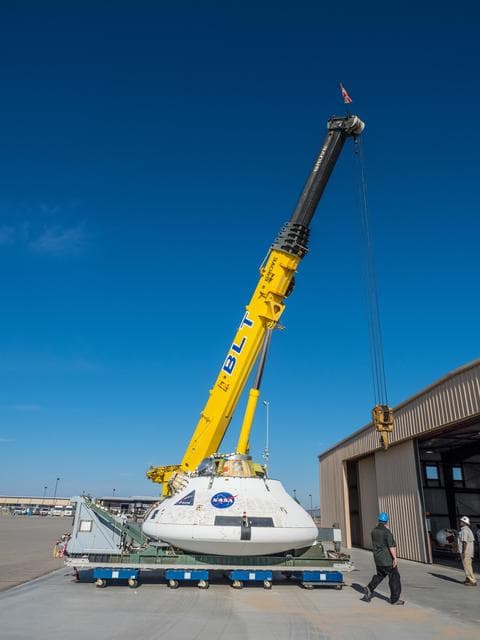 NASA image: Preparing for drop test