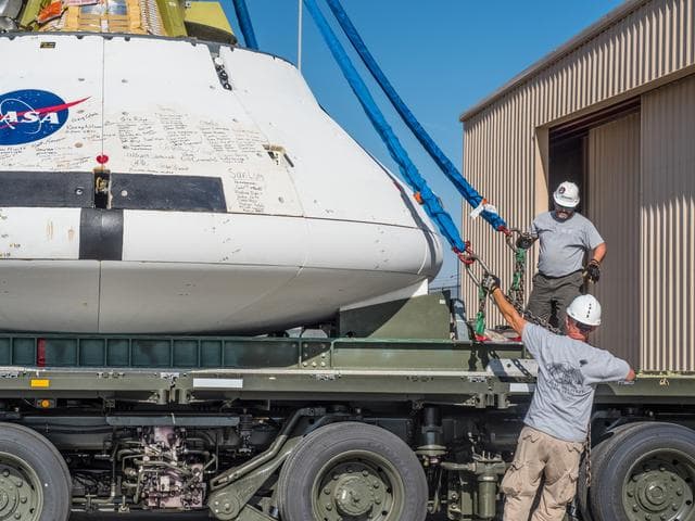 NASA image: Preparing for drop test