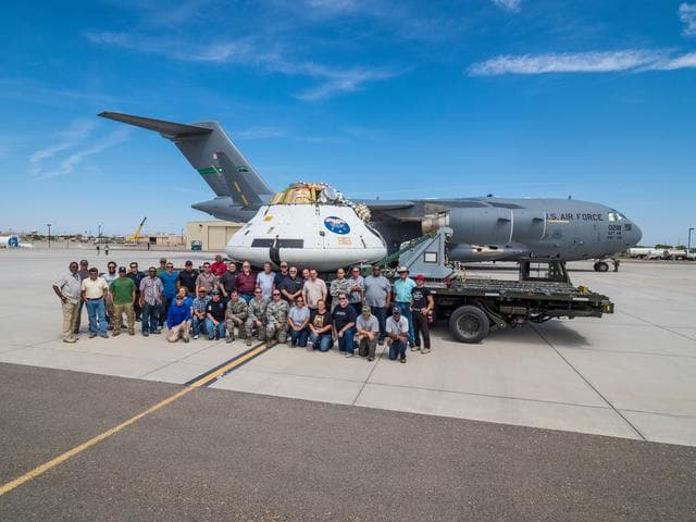 NASA image: Preparing for drop test