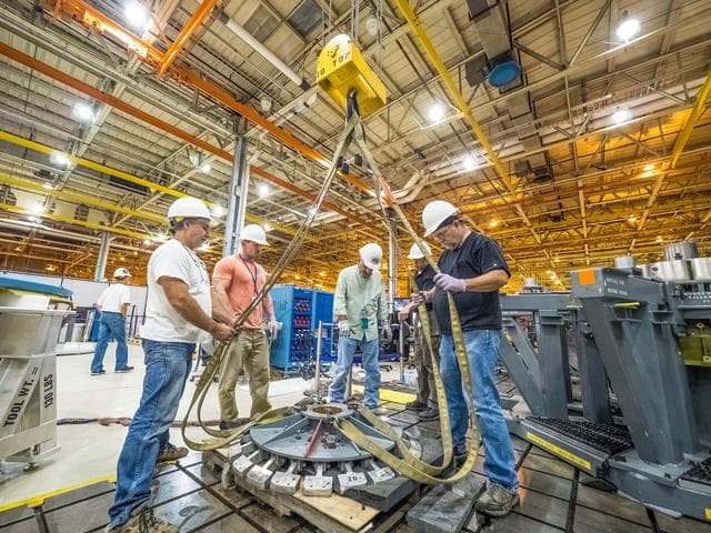 NASA image: First weld of Orion Exploration Mission 1 crew module