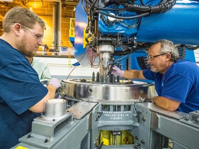 NASA image: First weld of Orion Exploration Mission 1 crew module