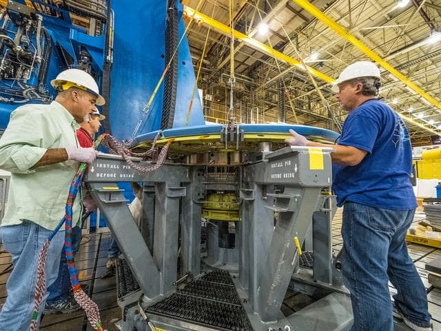 NASA image: First weld of Orion Exploration Mission 1 crew module