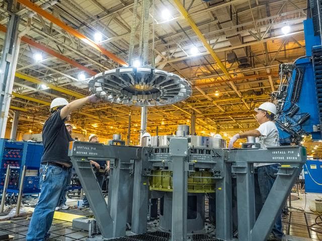NASA image: First weld of Orion Exploration Mission 1 crew module