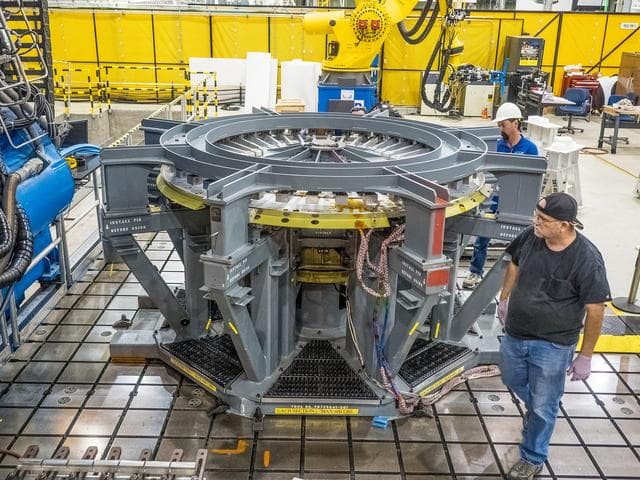 NASA image: First weld of Orion Exploration Mission 1 crew module