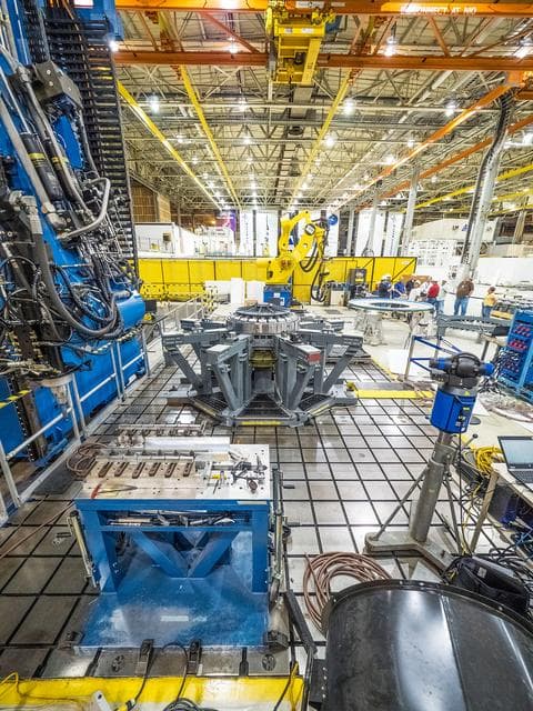 NASA image: First weld of Orion Exploration Mission 1 crew module