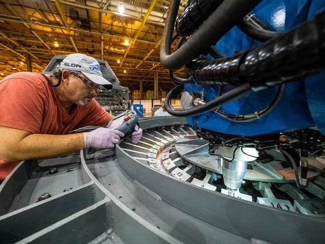 NASA image: First weld of Orion Exploration Mission 1 crew module