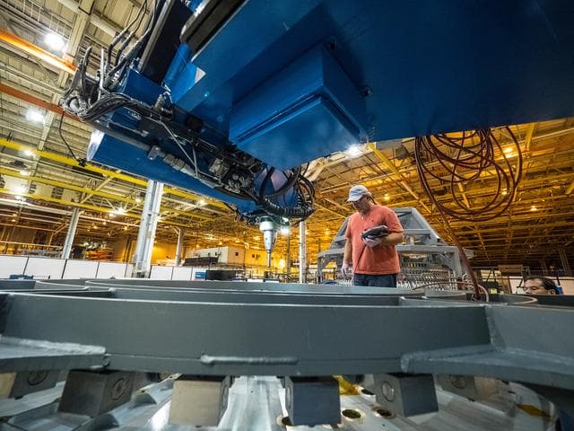 NASA image: First weld of Orion Exploration Mission 1 crew module