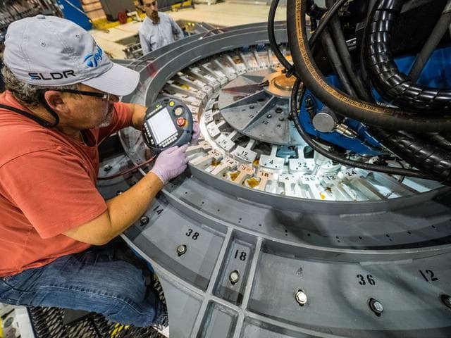 NASA image: First weld of Orion Exploration Mission 1 crew module