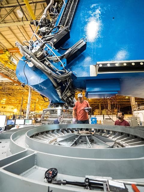 NASA image: First weld of Orion Exploration Mission 1 crew module