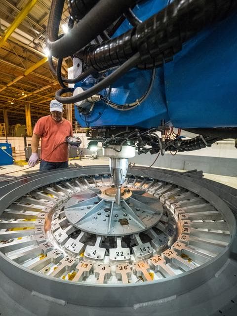 NASA image: First weld of Orion Exploration Mission 1 crew module