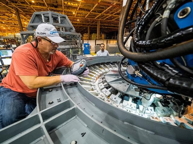 NASA image: First weld of Orion Exploration Mission 1 crew module