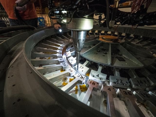 NASA image: First weld of Orion Exploration Mission 1 crew module
