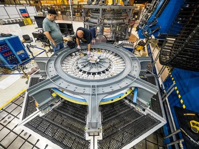 NASA image: First weld of Orion Exploration Mission 1 crew module