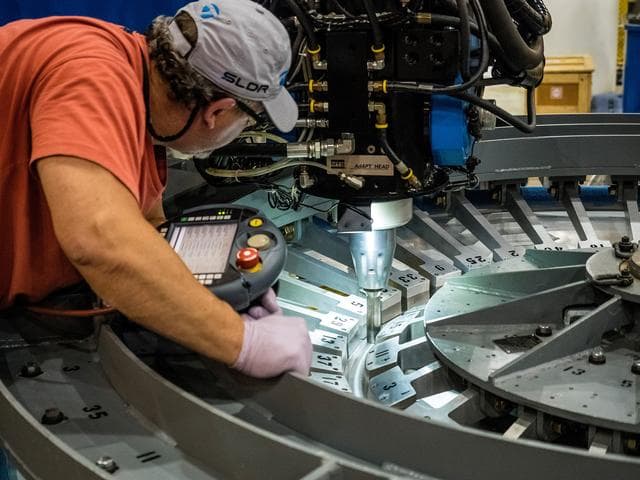 NASA image: First weld of Orion Exploration Mission 1 crew module