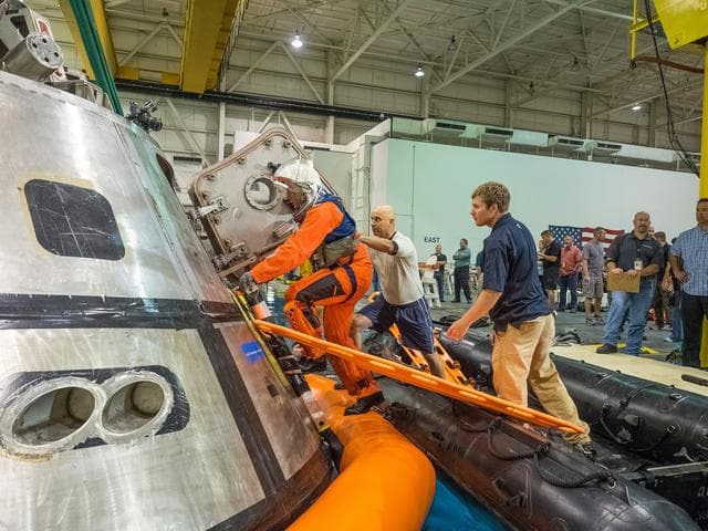 NASA image: NASA Tests Crew Exit Strategy for Orion