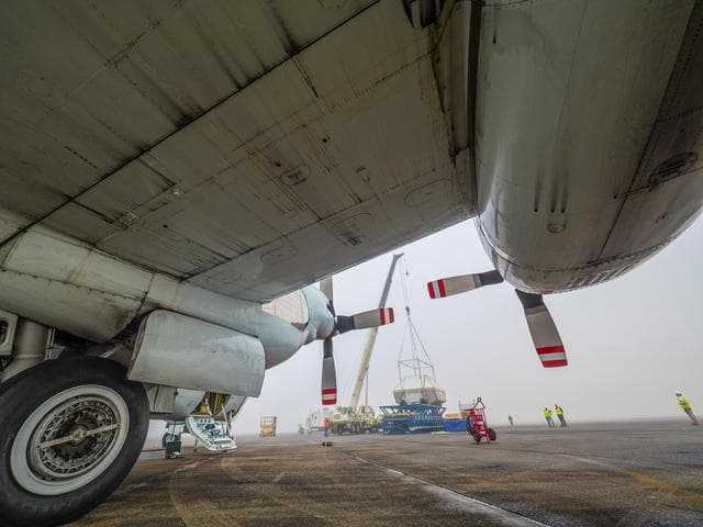 NASA image: Orion is loaded on Super Guppy