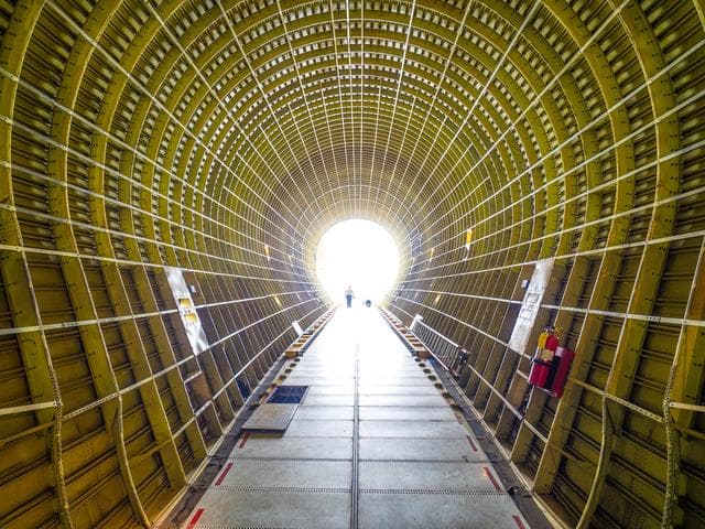 NASA image: Orion is loaded on Super Guppy