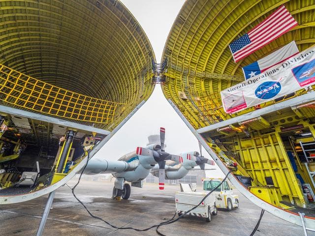 NASA image: Orion is loaded on Super Guppy