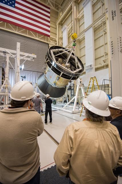 NASA image: Orion Test Hardware in Position for Solar Array Test