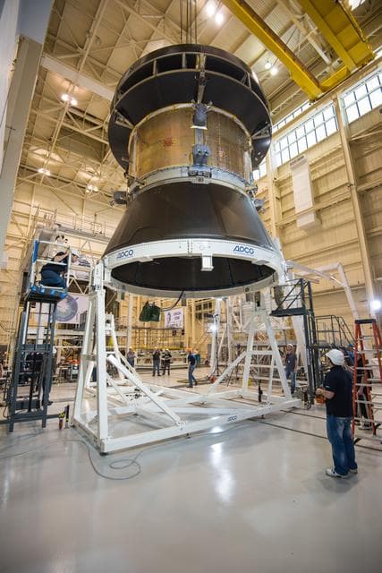 NASA image: Orion Test Hardware in Position for Solar Array Test