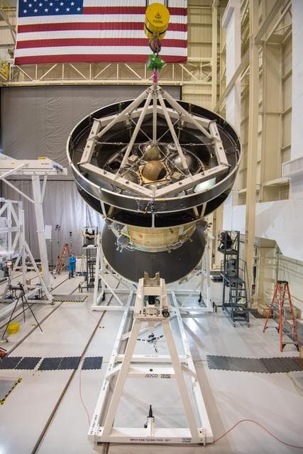 NASA image: Orion Test Hardware in Position for Solar Array Test