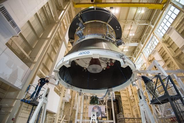 NASA image: Orion Test Hardware in Position for Solar Array Test