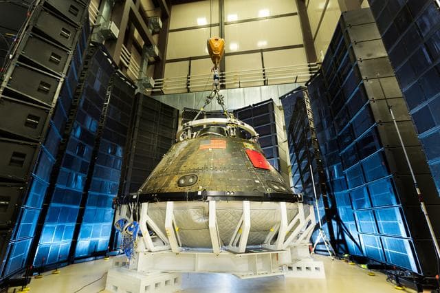 NASA image: Orion Crew Module Direct Field Acoustic Test