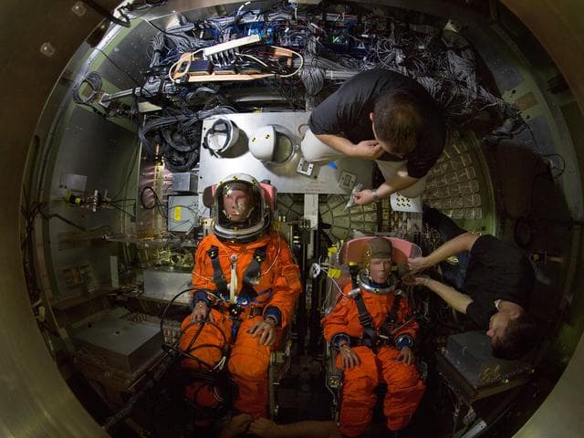 NASA image: Orion water drop test
