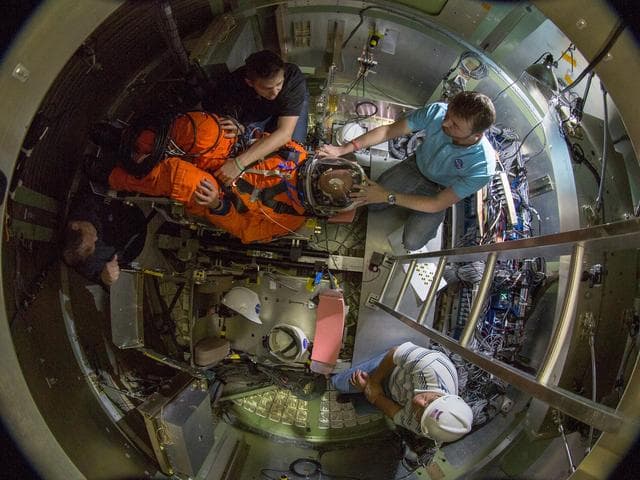 NASA image: Orion water drop test