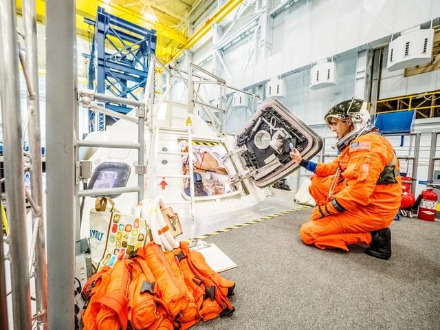 NASA image: Orion docking hatch evaluation