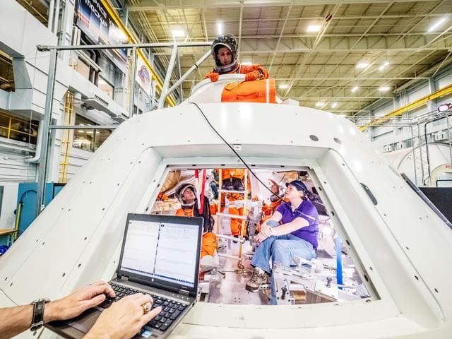 NASA image: Orion docking hatch evaluation
