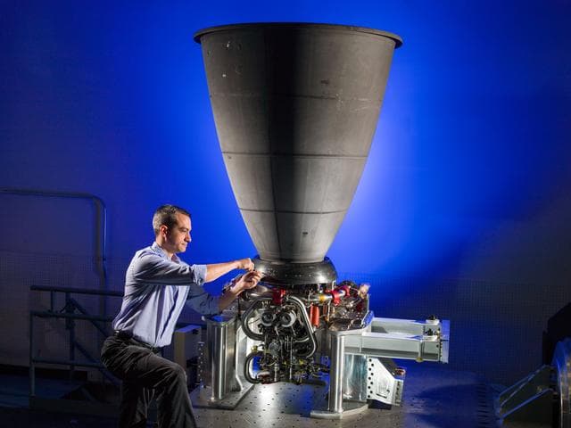 NASA image: OMS-E Engine