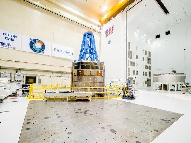 NASA image: ESA Service Module Vibration Testing