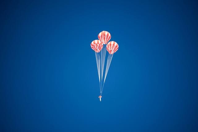 NASA image: Testing parachutes for human flight