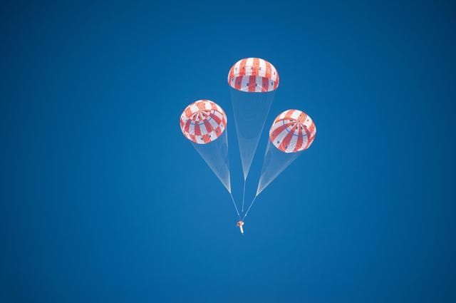 NASA image: Testing parachutes for human flight
