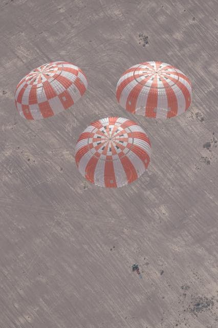 NASA image: Testing parachutes for human flight