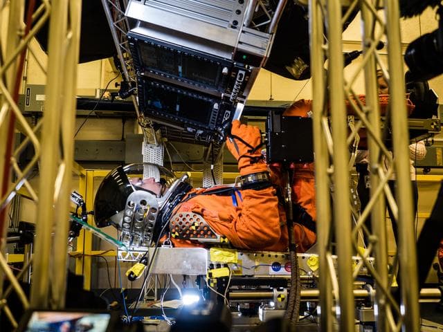 NASA image: NASA Simulates Orion Spacecraft Launch Conditions for Crew