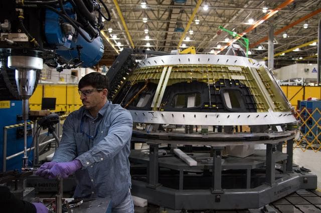 NASA image: Orion Exploration Mission-2 Cone Weld
