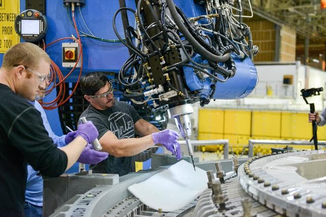 NASA image: Welding Orion's Exploration Mission-2 Crew Module