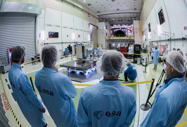 NASA image: ESA testing Orion solar wing panel