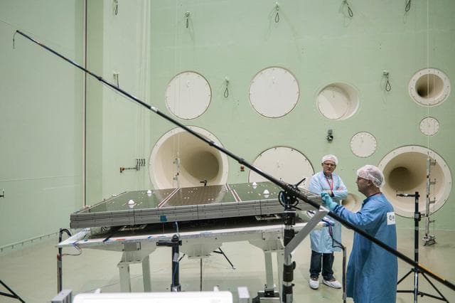 NASA image: ESA testing Orion solar wing panel
