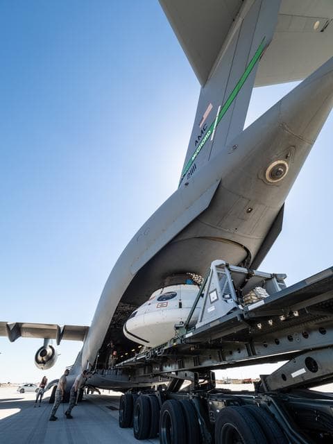 NASA image: Preparing for final drop test in Yuma