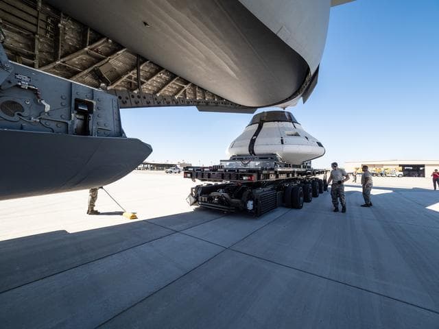 NASA image: Preparing for final drop test in Yuma