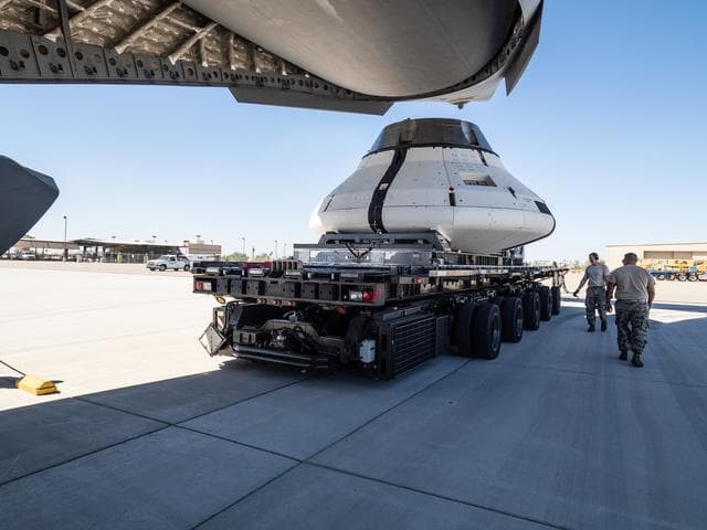 NASA image: Preparing for final drop test in Yuma