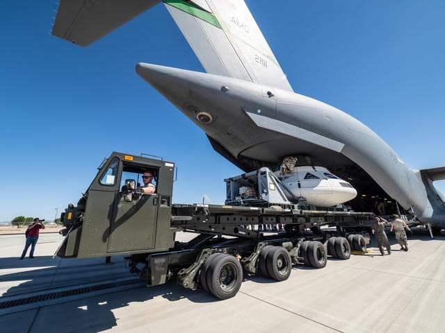 NASA image: Preparing for final drop test in Yuma