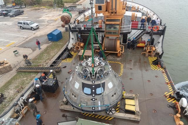 NASA image: Orion's Crew Module Uprighting System Test