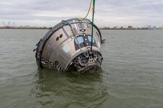 NASA image: Orion's Crew Module Uprighting System Test