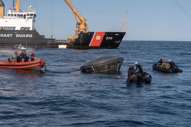 NASA image: Orion's Crew Module Uprighting System Test